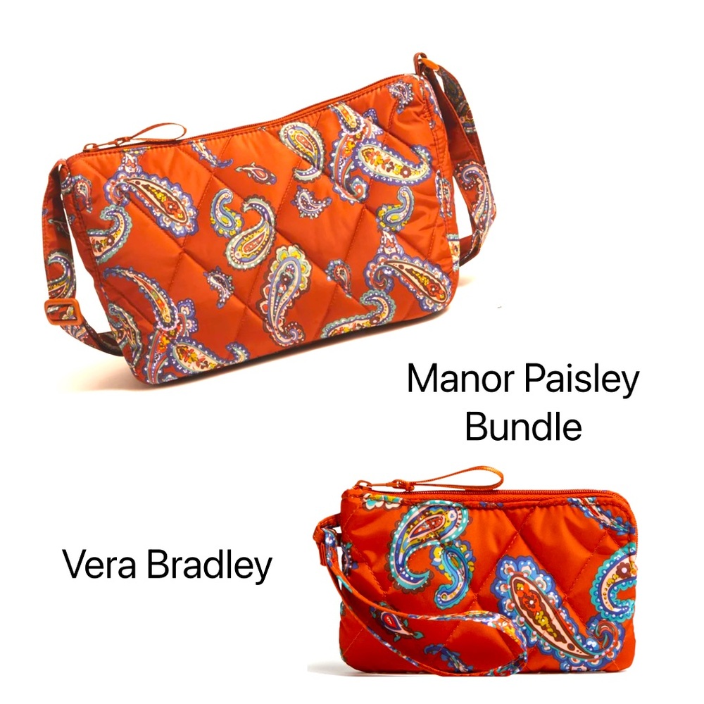 Vera Bradley Lightweight Manor Paisley Bundle NWT